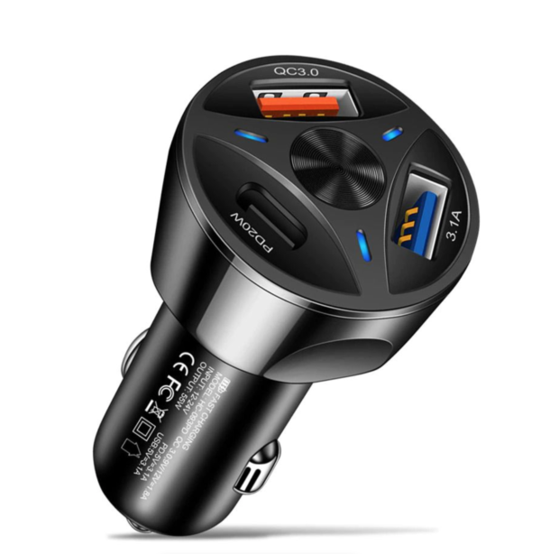 INKAX C/C CA-04 2USB 15W TYPE -C Dual Car Charger
