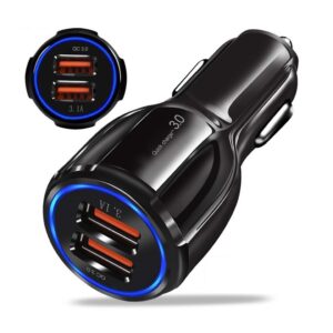 WUW-C100 QC3.0 Dual USB Car Charger